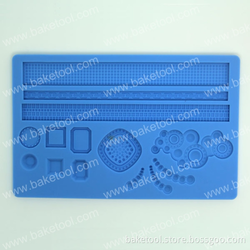 Pearls&Jewels Silicone Impression Decoration Cookie Baking Mold for Fondant